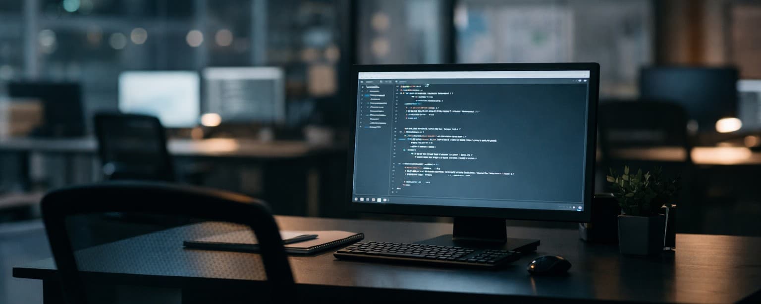 The Most Unsettling Workstation I’ve Ever Seen: No One There, Just a Computer Working.